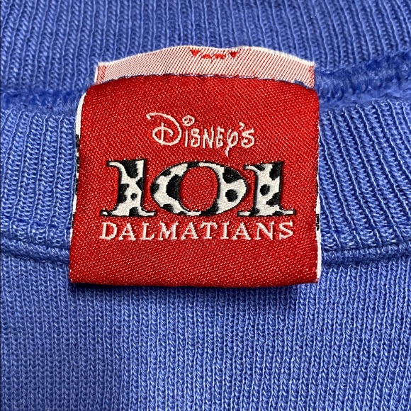 Disney Blue 101 Dalmatians Puppy Love Sweatshirt vintage - Picture 3 of 17
